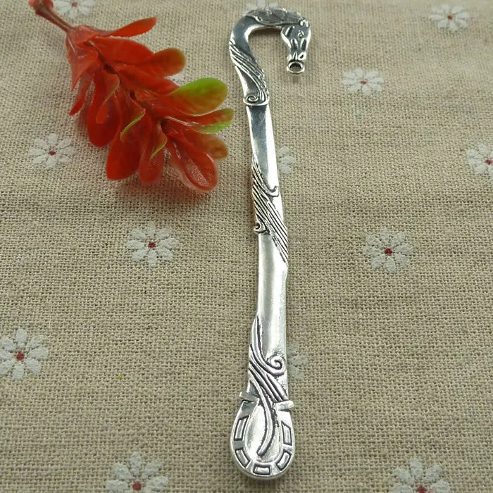 Set of 21 Tibetan Silver Horse Head Bookmarks 120x26mm