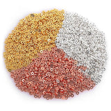 2100Pcs 6Mm CCB Charm Spacer Beads Wheel Bead Flat Round Loose Beads