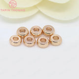10PCS 24K Plated Brass Wheel Spacer Beads for DIY Jewelry