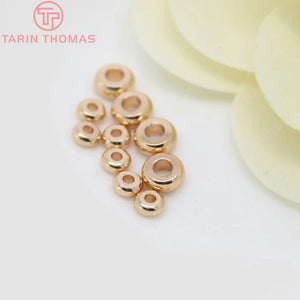10PCS 24K Plated Brass Wheel Spacer Beads for DIY Jewelry
