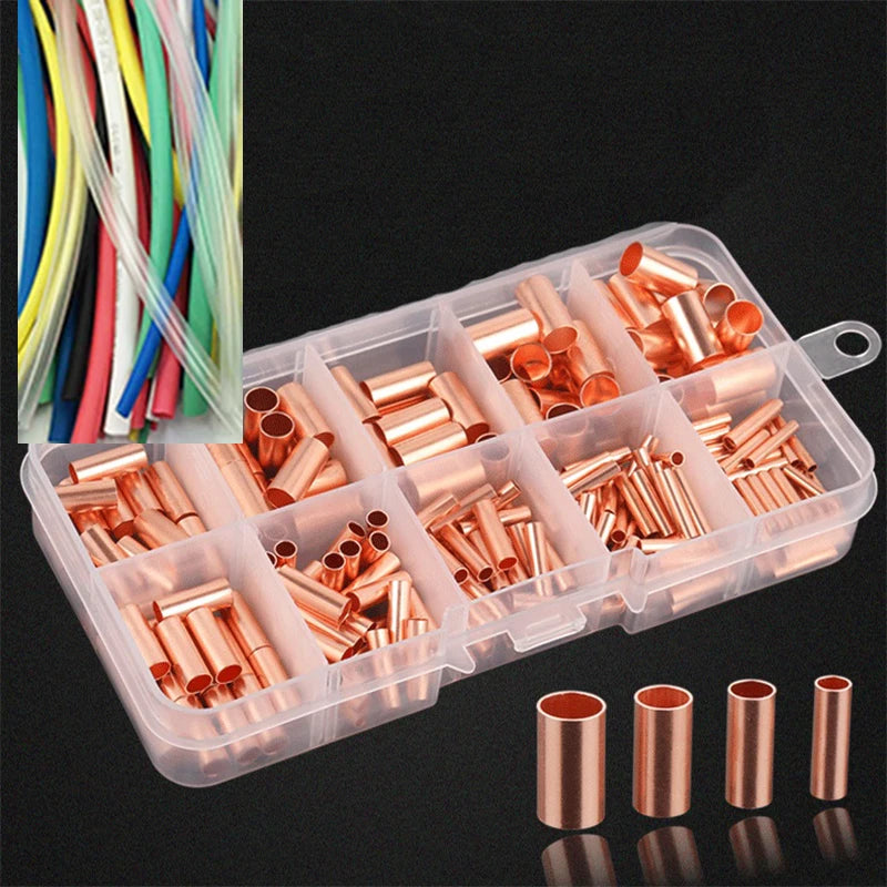210PCS GT Copper Wire Joint with Heat Shrink Tube Plier