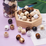 210pcs Unfinished Natural Wood Beads 17x16mm, Hole: 8mm