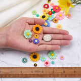 210Pcs Resin Daisy Flower Flatback Cabochons DIY Craft Embellishment