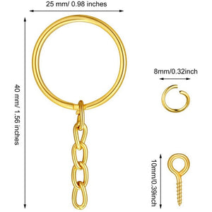 210 Split Key Rings Bulk 25mm DIY Crafts Jewelry