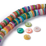 Natural Shell Bead Flat Round Heishi Beads Chip Loose Spacer DIY Jewelry Making