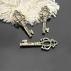 20PCS Key Charms Pendants Jewelry Making Supplies Diy Findings Accessories