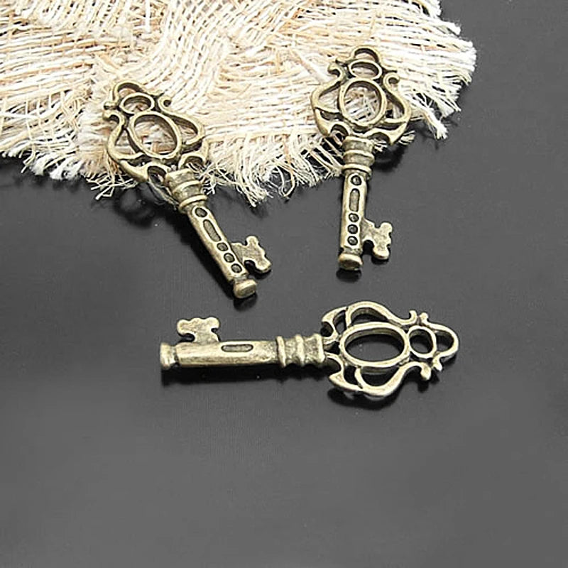 20PCS Key Charms Pendants Jewelry Making Supplies Diy Findings Accessories