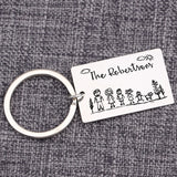 Custom Family Portrait Keychain with Names