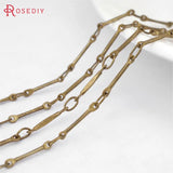 2m 2-2.5MM Copper Rod Link Chains Necklace Chains DIY Jewelry Findings