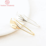 10PCS 26.5x11MM 24K Brass Calla Lily Earrings Hoop DIY Jewelry Making