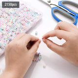 2150 Pcs Mix Bead Number & Alphabet Letter Beads DIY Decoration Bracelet Anklet