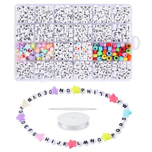 2150Pcs Acrylic Letter Beads for DIY Bracelet Jewelry Making