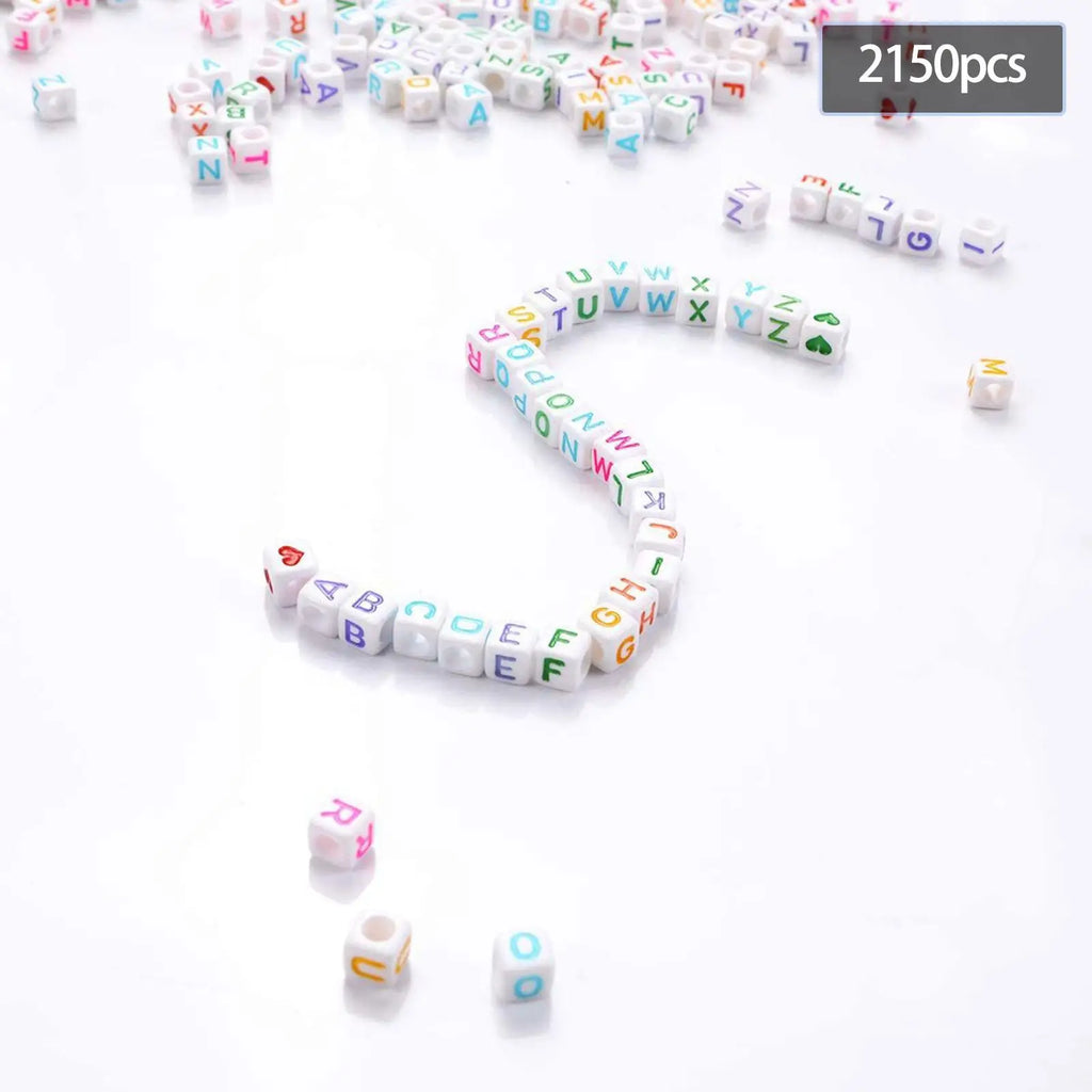 Large Hole Beads for DIY Jewelry Making - Letter Beads in Vibrant Colors