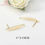 6PCS 24K Plated Brass Stud Earrings for Jewelry Making