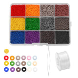 21600pcs 2mm Charm Czech Glass Seed Beads Round Loose Spacer Delica Beads