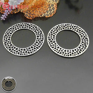 10PCS 49MM Antique Zinc Alloy Circle Pendants DIY Jewelry Findings