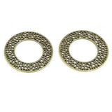 10PCS 49MM Antique Zinc Alloy Circle Pendants DIY Jewelry Findings