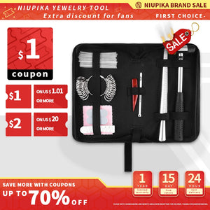 21PCS Jewelry Tool Set with Ring Measuring Rod & Polishing Tool