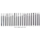 21PCS High Speed Tungsten Needle Dental Drill Set 2.35mm/3mm