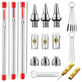 21Pcs Airbrush Nozzle Cap Kit Replacement Part