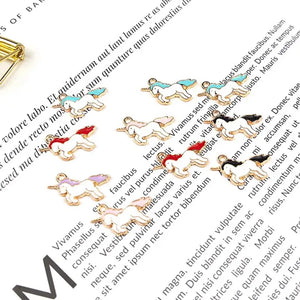 Unicorn Glazing Colorful Earring Necklace Pendants