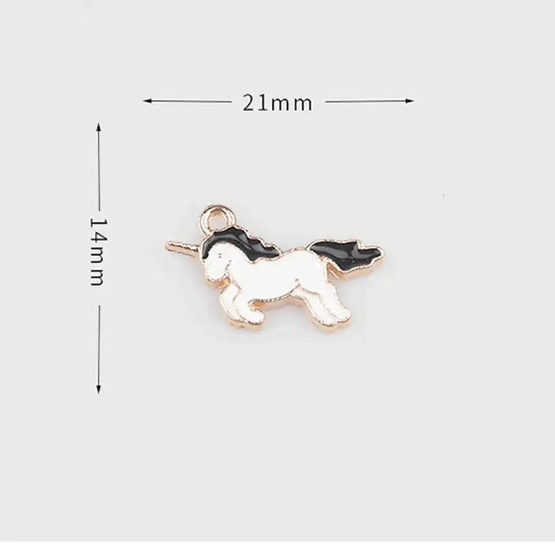 Unicorn Glazing Colorful Earring Necklace Pendants