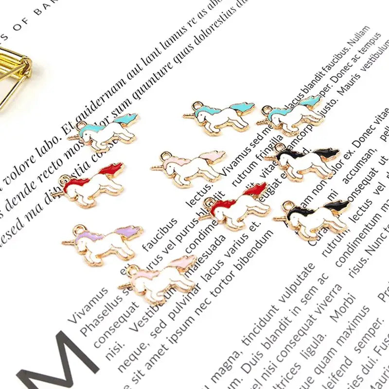 Unicorn Glazing Colorful Earring Necklace Pendants