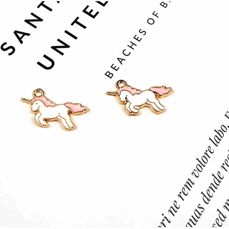 Unicorn Glazing Colorful Earring Necklace Pendants