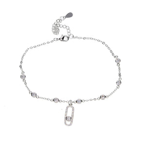 Zirconia Charm Anklet Foot Chain Summer Bracelet Beach Foot Jewelry