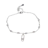 Zirconia Charm Anklet Foot Chain Summer Bracelet Beach Foot Jewelry