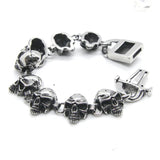Skeleton Bracelet Stainless Steel Biker Bracelet