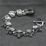 Skeleton Bracelet Stainless Steel Biker Bracelet