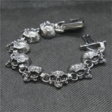 Skeleton Bracelet Stainless Steel Biker Bracelet