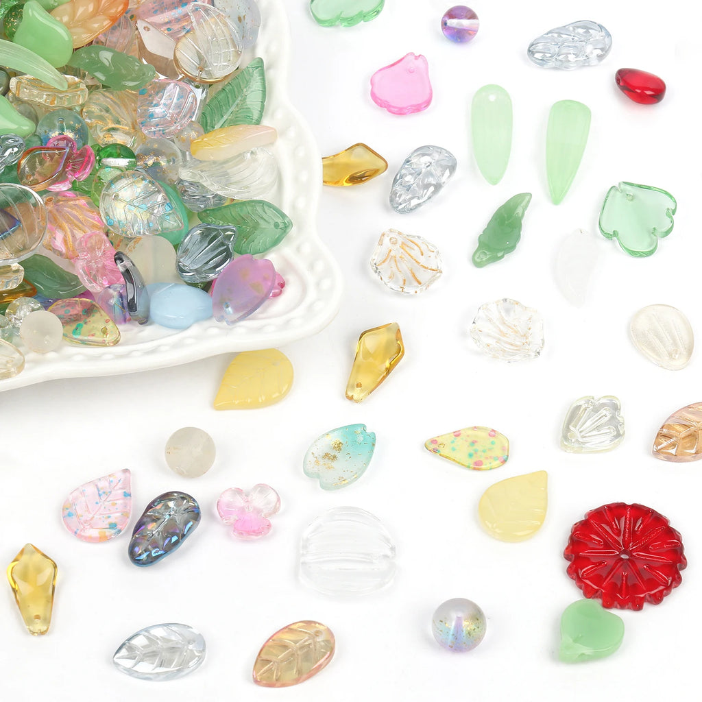 21g Mixed Colors Lampwork Glass Beads for DIY Bracelet Making