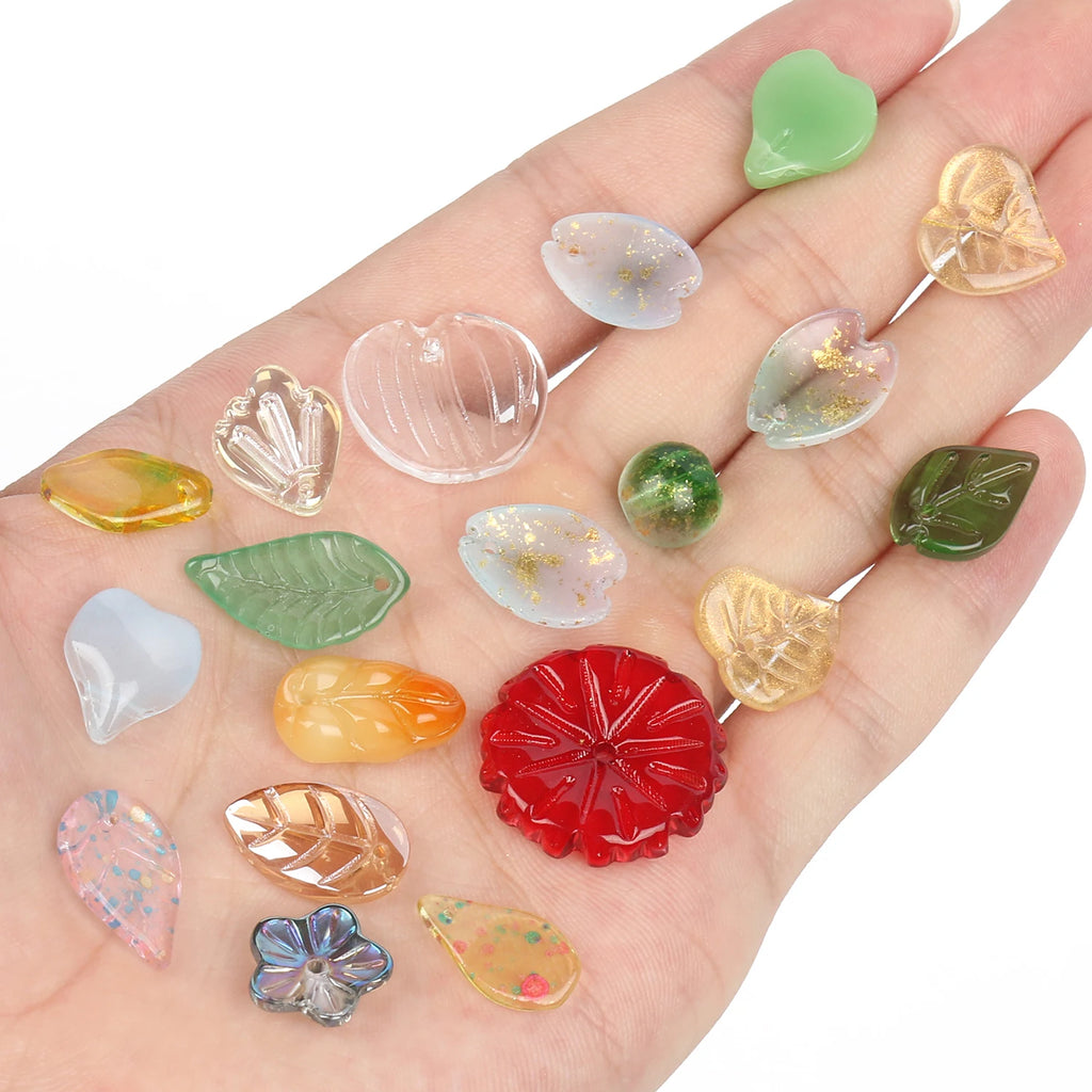 21g Mixed Colors Lampwork Glass Beads for DIY Bracelet Making