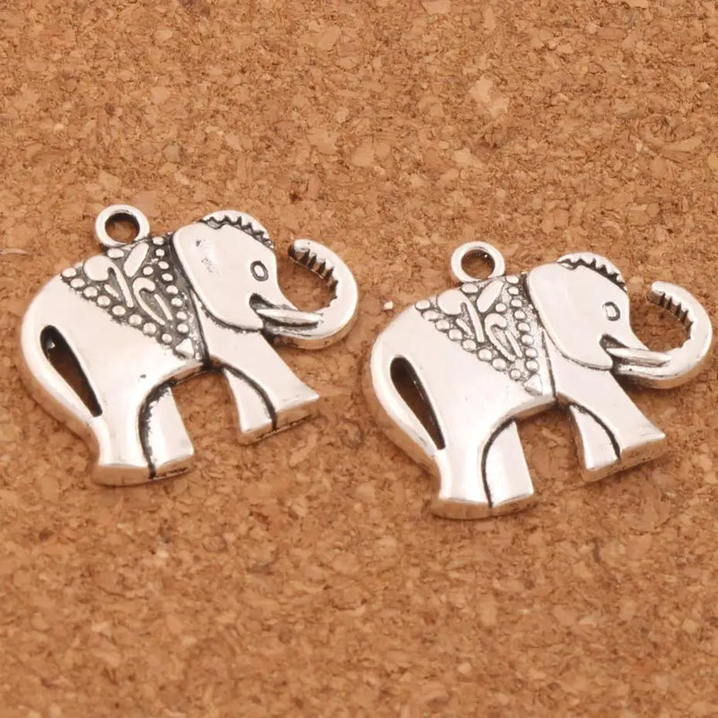 21pcs MIC Zinc Alloy Elephant Charms Pendants DIY Jewelry L1396