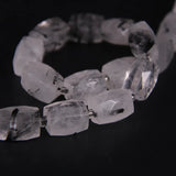 Rutilated Quartz Cube Pendant Beads for Jewelry Making