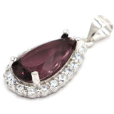 Green Peridot Amethyst CZ 925 Silver Pendant