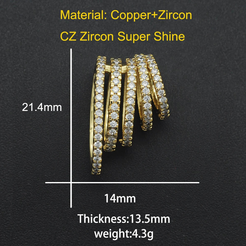 21x14mm CZ Zircon DIY Jewelry Bead Charm Pendant