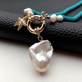 Baroque Pearl Turquoise Choker Necklace