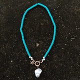 Baroque Pearl Turquoise Choker Necklace