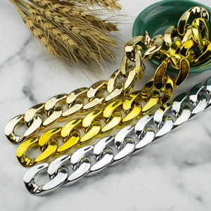 21x30mm ABS Acrylic UV Plating Bead Chain Link for Jewelry Making