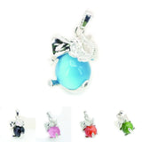 Opal Cat Eye Elephant Stone Pendant Jewelry Charms