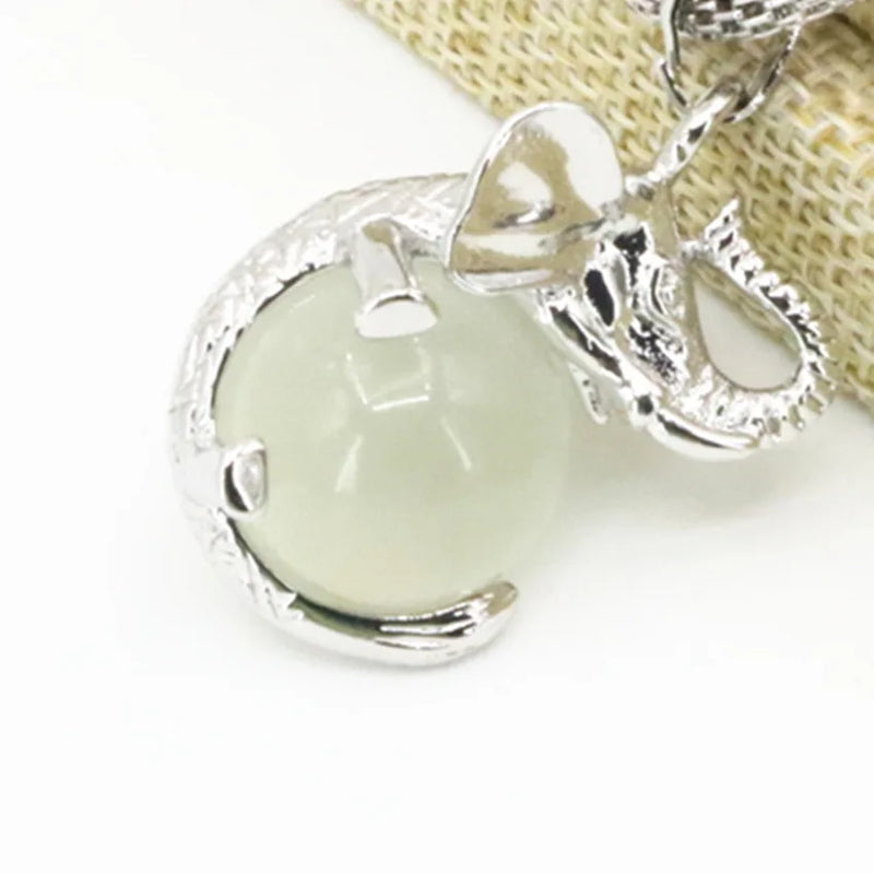 Opal Cat Eye Elephant Stone Pendant Jewelry Charms