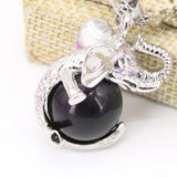 Opal Cat Eye Elephant Stone Pendant Jewelry Charms