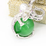Opal Cat Eye Elephant Stone Pendant Jewelry Charms