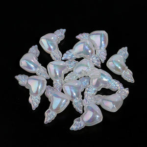 Heart Shape Wing Beads Charms for DIY Jewelry Making