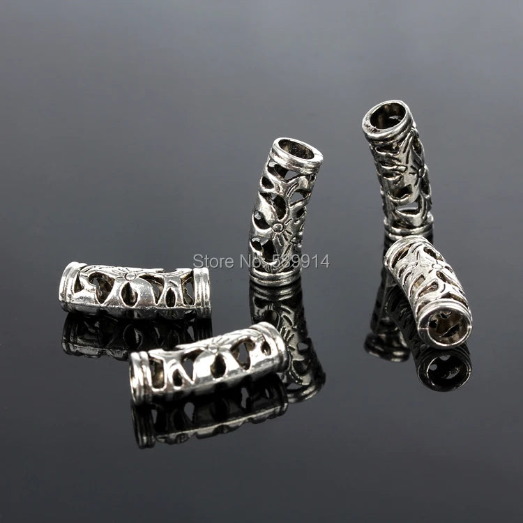 30Pcs Tibetan Silver DIY Beads Charms for Bracelets