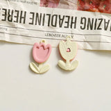 30pcs Spring Pastel Colors Resin Tulips Jewelry Necklace Pendants Earring Charms