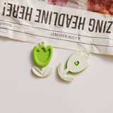 30pcs Spring Pastel Colors Resin Tulips Jewelry Necklace Pendants Earring Charms